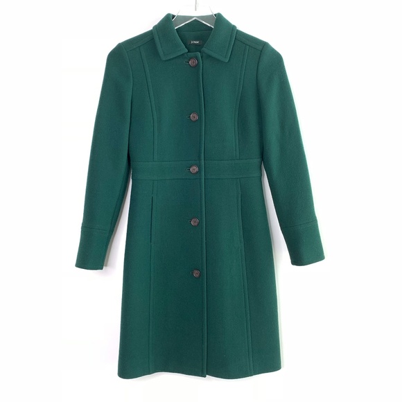 J. Crew Jackets & Blazers - [J. Crew] green double-cloth lady day coat #K13